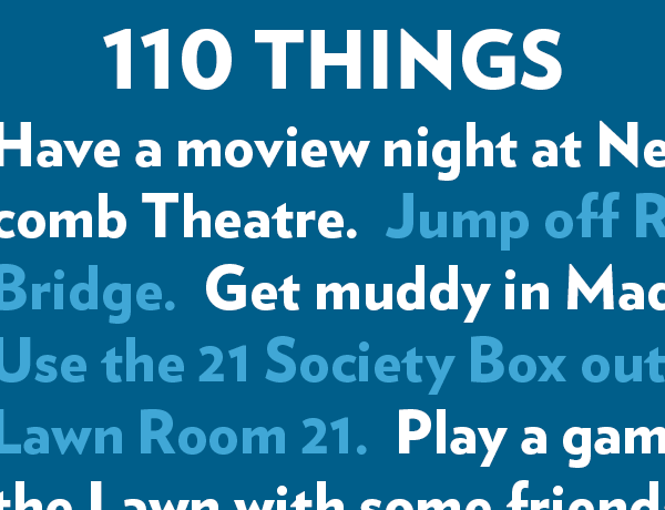 110 Things to Do Before You Graduate