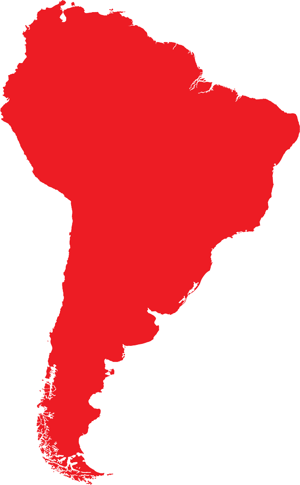Solid shape of South America