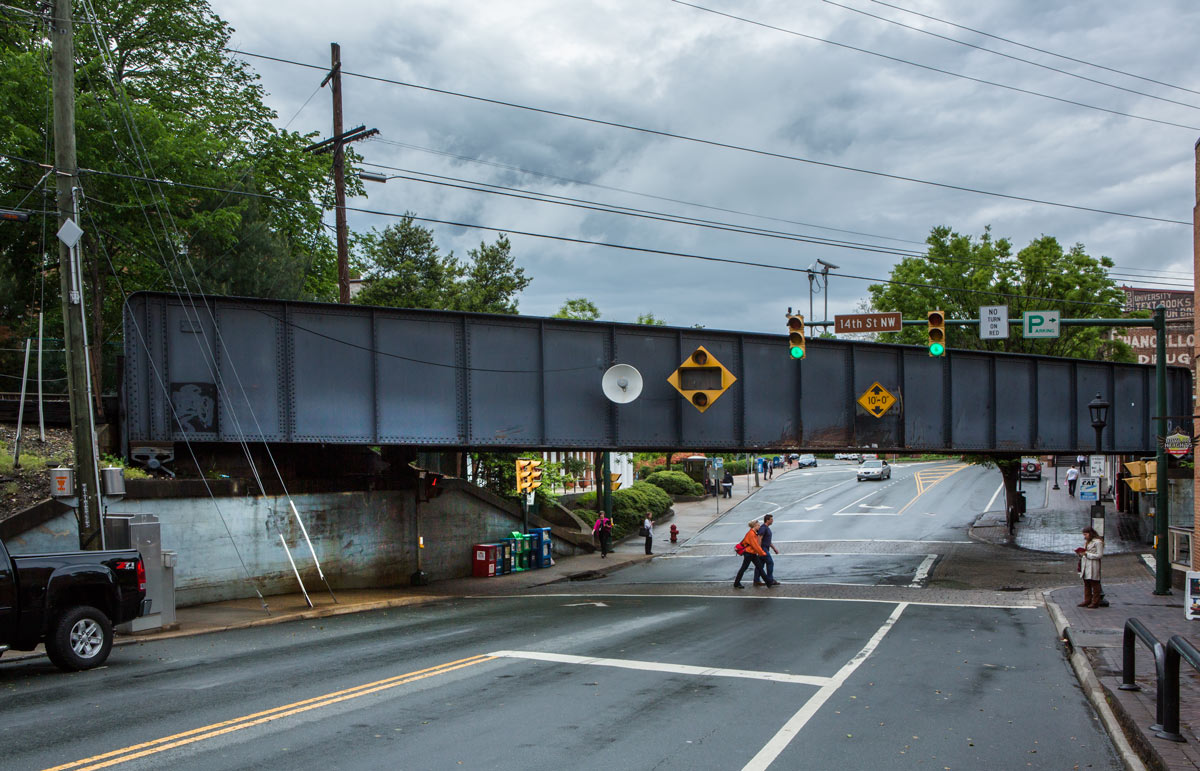 14th street rail bridge, 2013 photograph by Stacey Evans