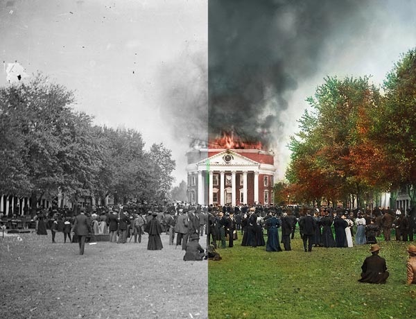Rotunda Fire: Colorized