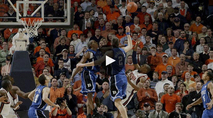 Watch highlights from men's basketball's win over Duke in 2007