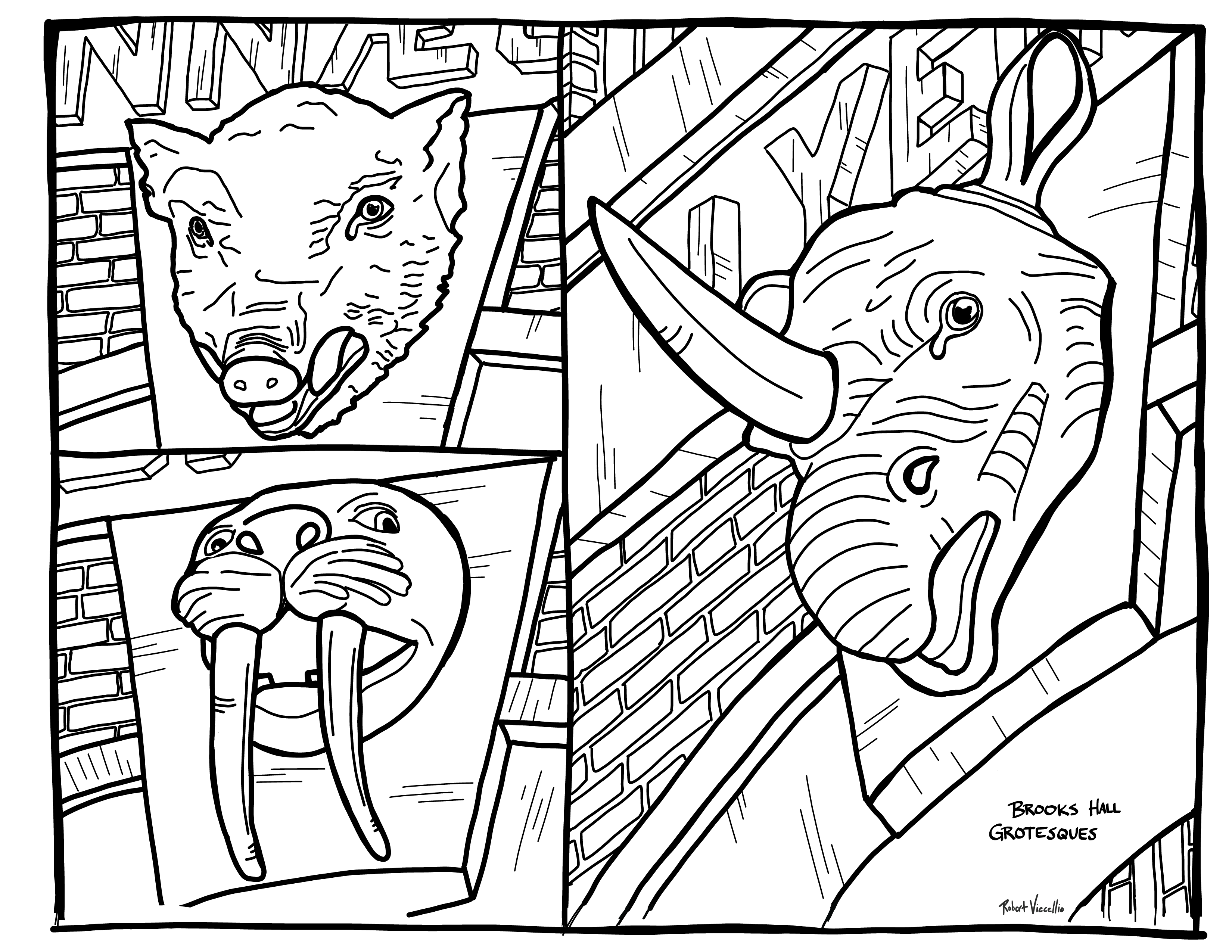Brooks Hall Grotesques