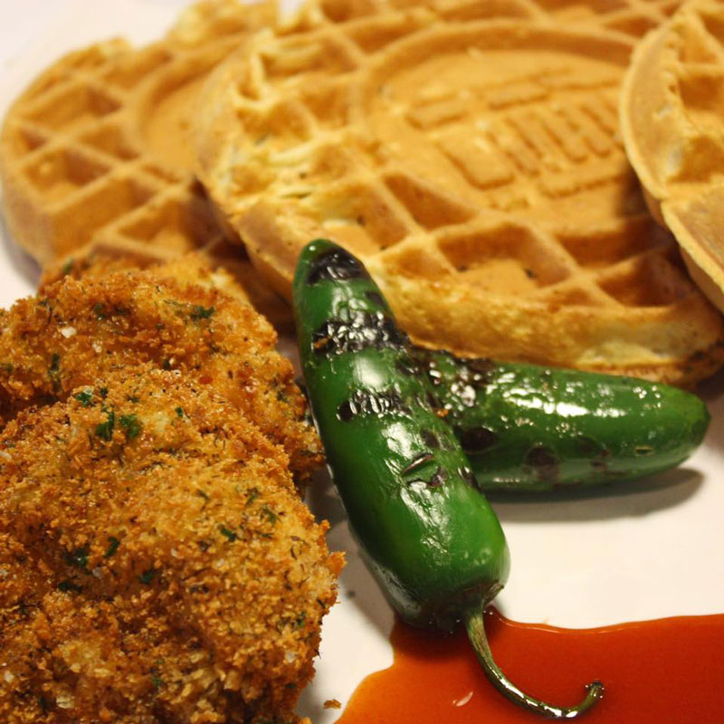 O&rsquo;Hill chicken and waffles