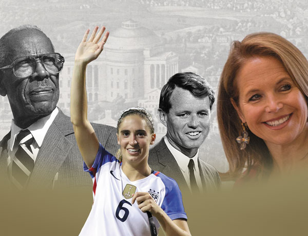 Notable alumni including Walter Ridley, Morgan Brian, RFK, and Katie Couric
