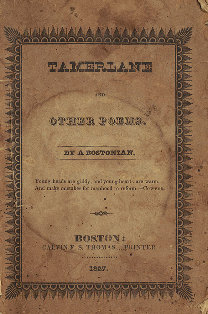 Tamerlane and Other Poems, Poe’s first published book