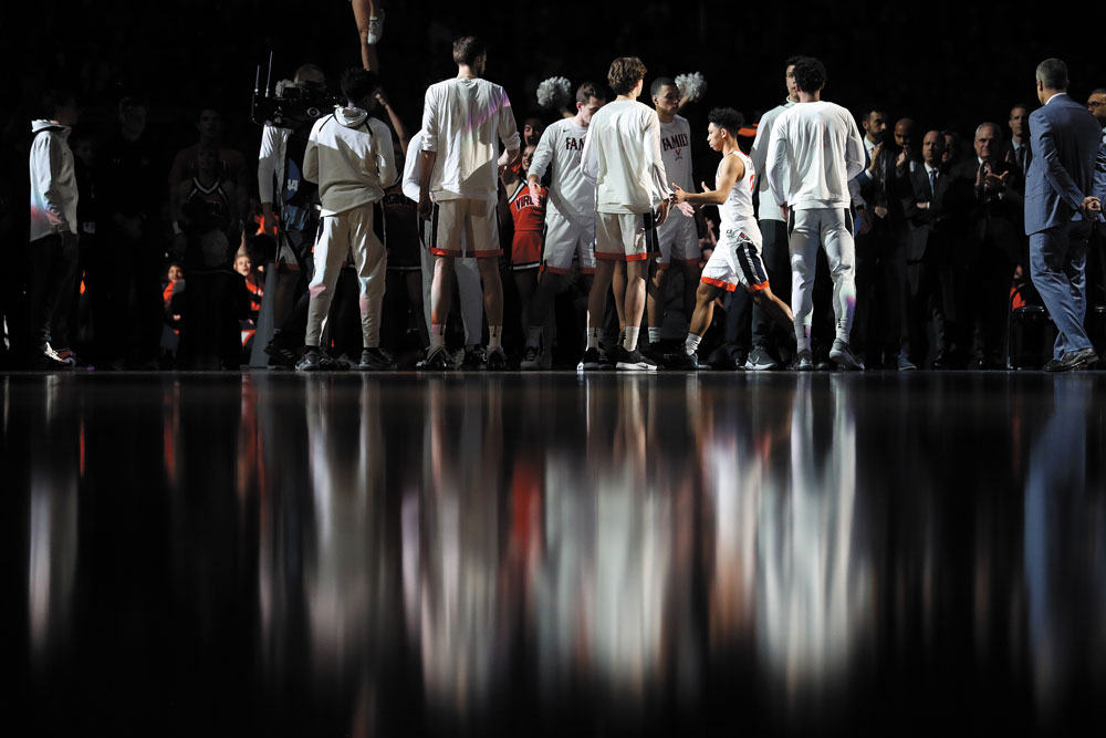 Kihei Clark introduced at the championship game