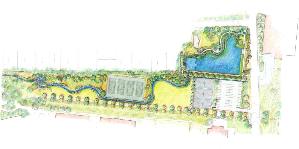 Architectural drawing of the Dell