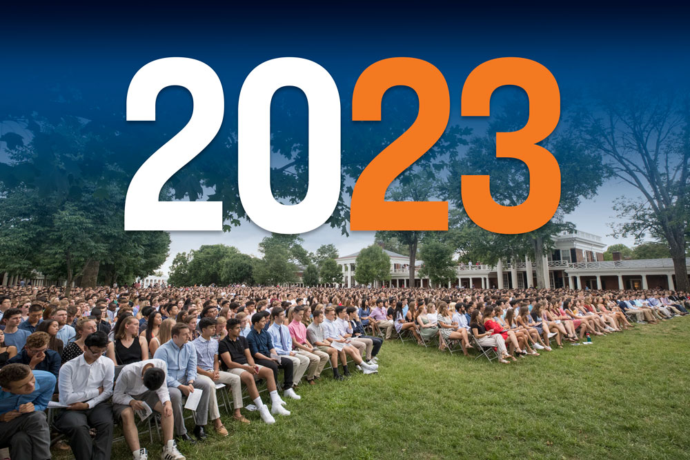 Members of the class of 2023 attend opening convocation