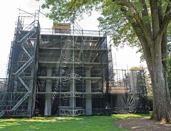 Pavilion X settles the controversy over what shade of white to paint the Academical Village