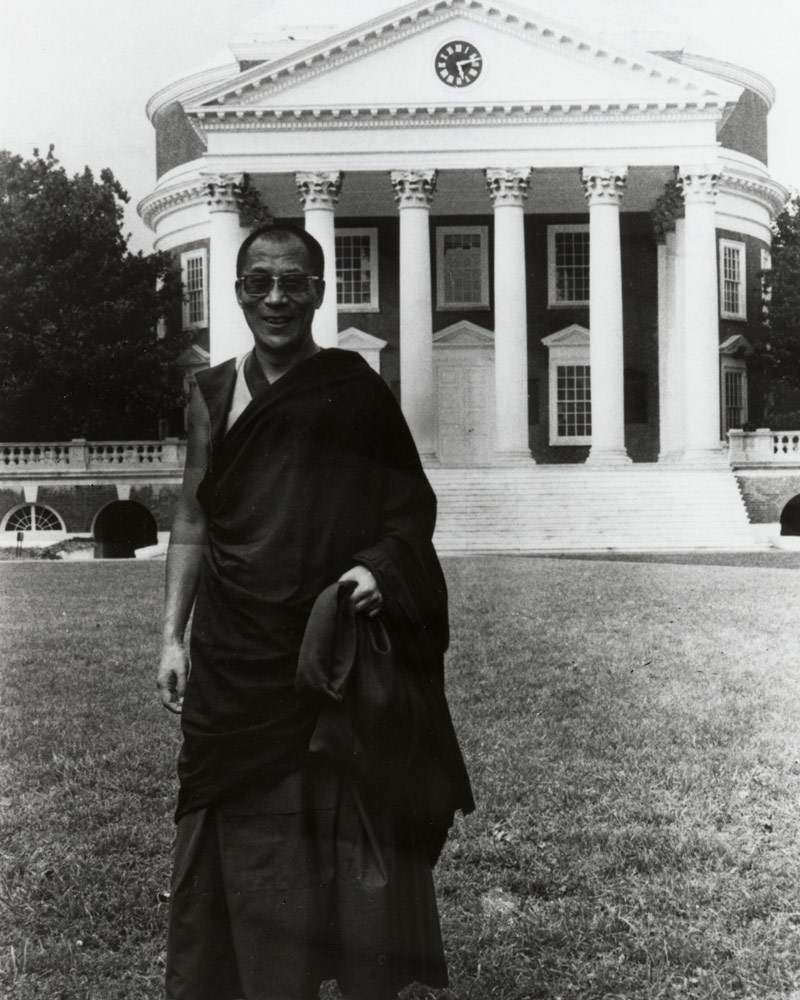 The Dalai Lama on the Lawn
