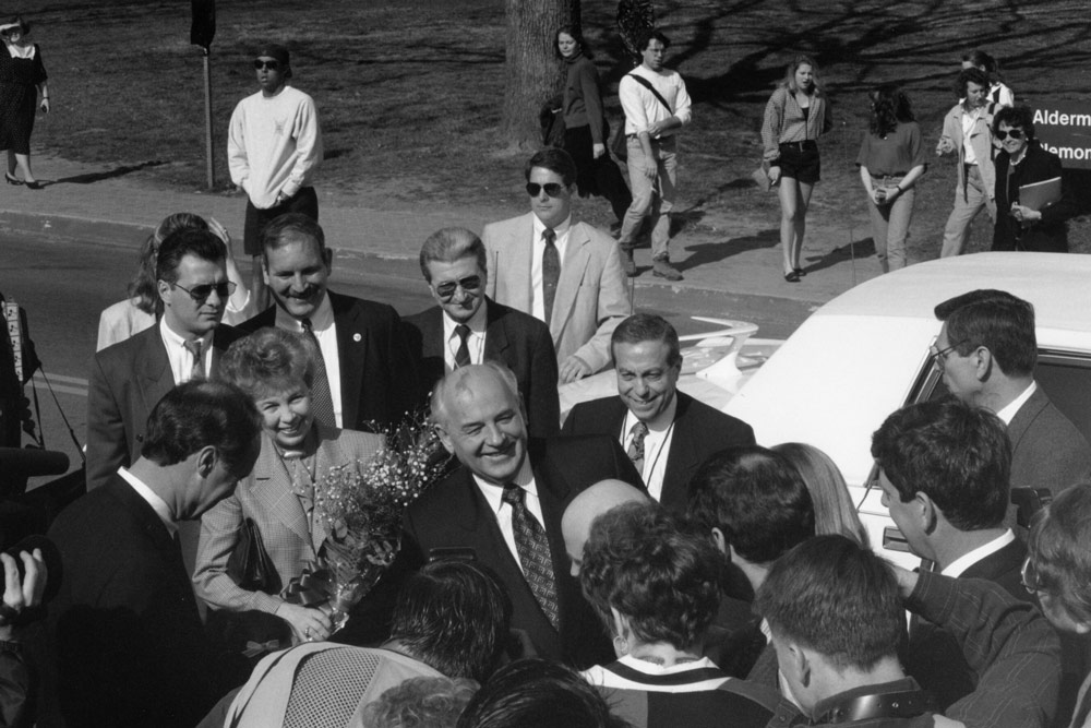 Mikhail Gorbachev visiting UVA