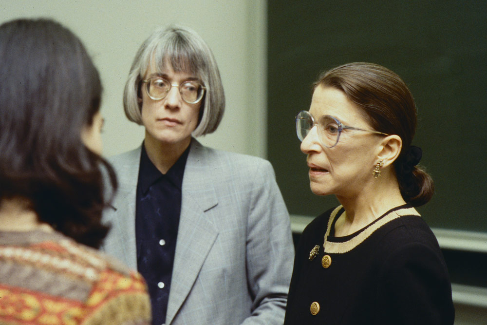 Ruth Bader Ginsburg (right) with UVA law professor Anne Coughlin