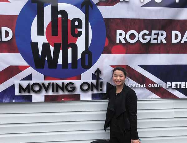 Student violinist plays with The Who