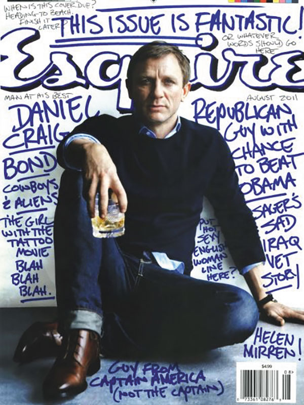 Cover of Esquire magazine featuring Daniel Craig