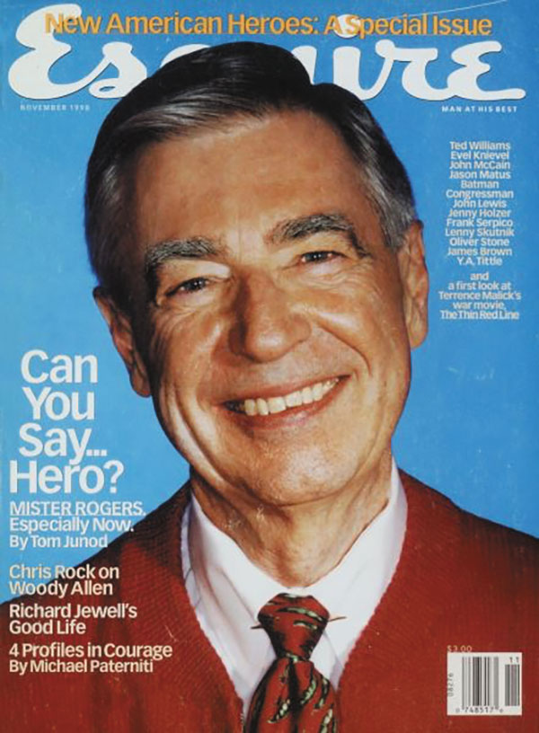 Cover of Esquire magazine featuring Fred Rogers