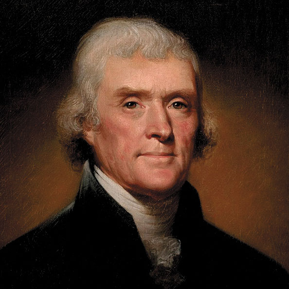 Portrait of Thomas Jefferson by Rembrandt Peale