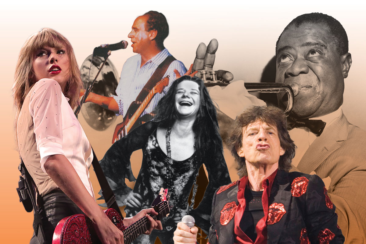 Collage of musicians who performed at UVA