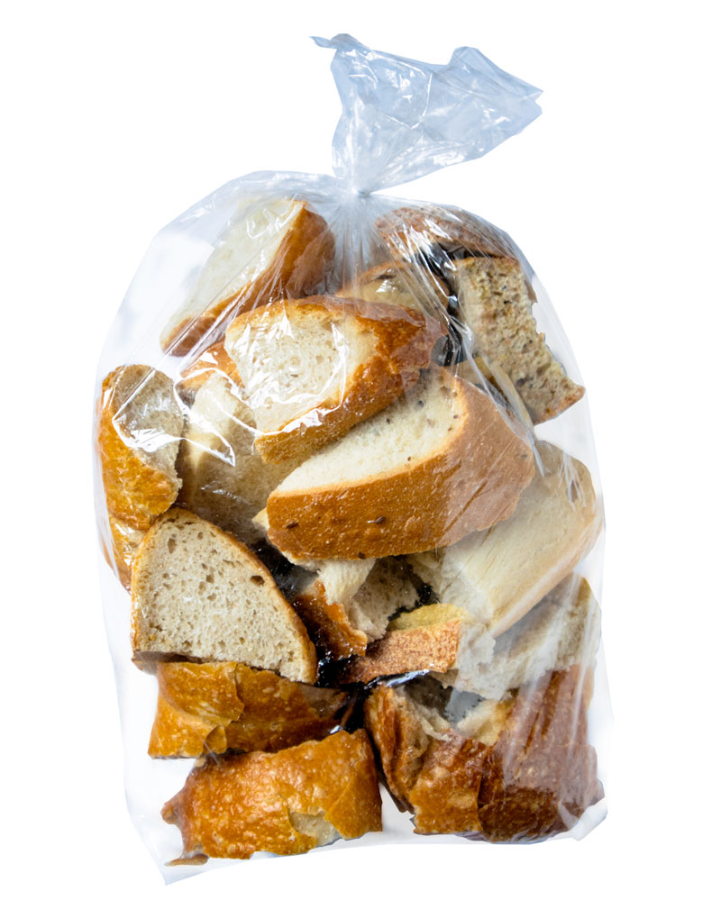 A bag of bread ends from Take It Away