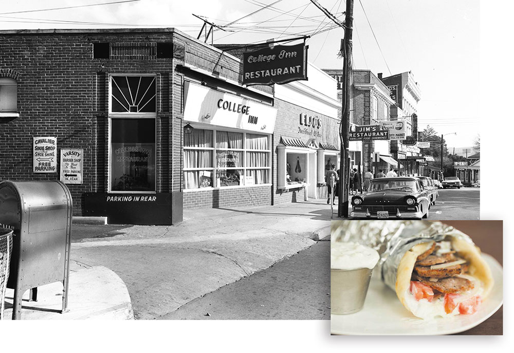 The College Inn, and (inset) a gyro