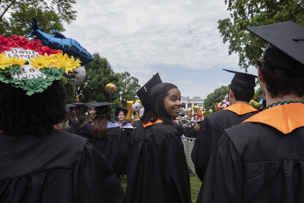 Students on the Lawn for Final Exercises