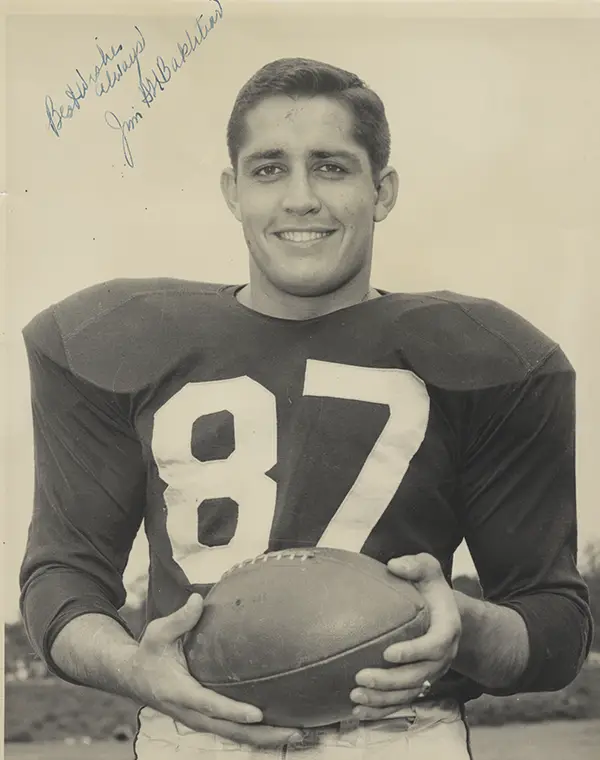 Dr. Jamshid “Jim” Bakhtiar in his football uniform