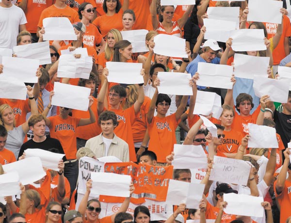 Remembering the infamous 2008 ban on signs at UVA sporting events