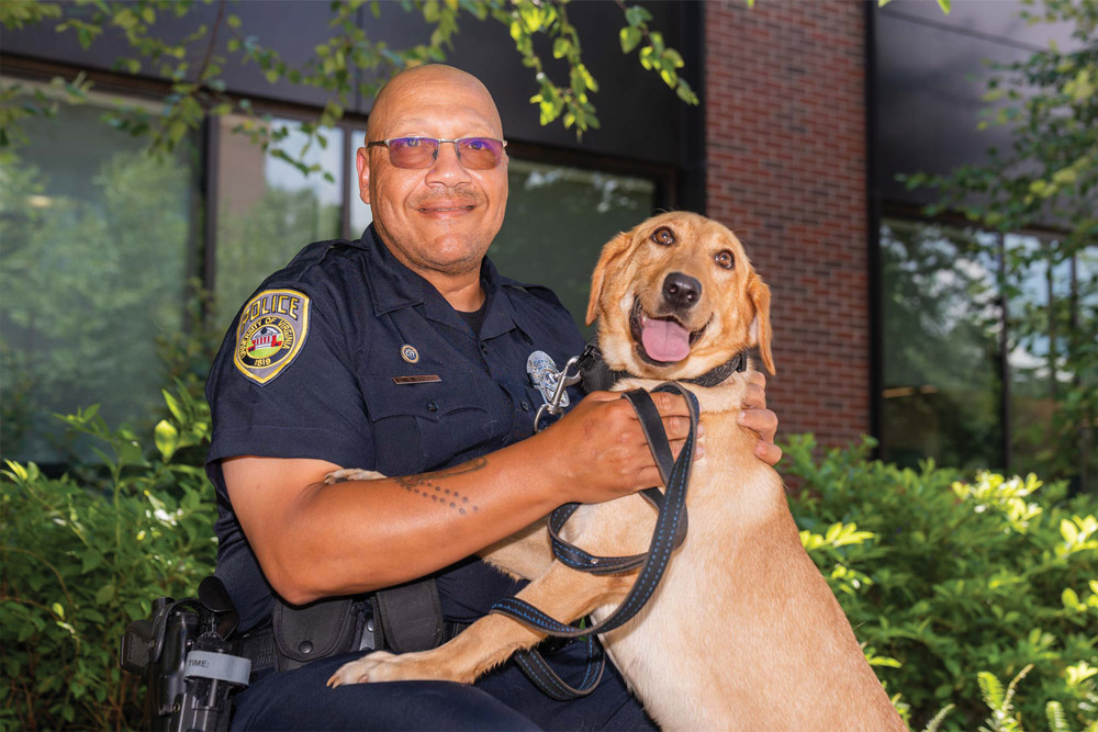UVA Police dog Winter and K-9 Officer Wallace Goode