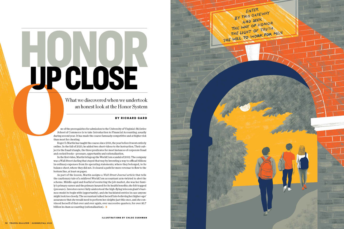 Honor Up Close magazine spread