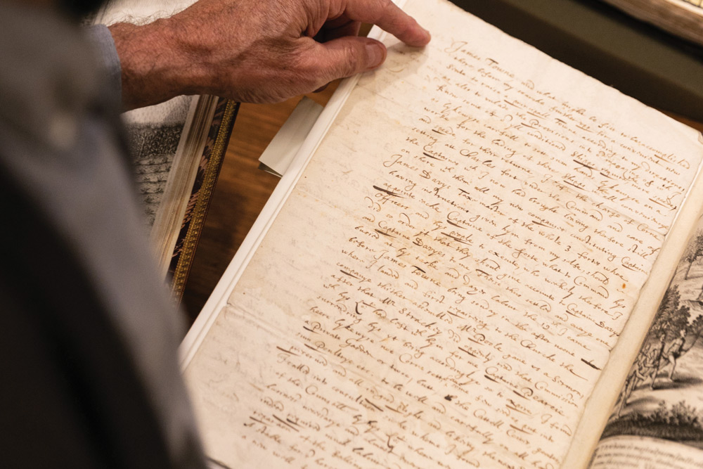 Alderman Library Rare Books Room manuscript