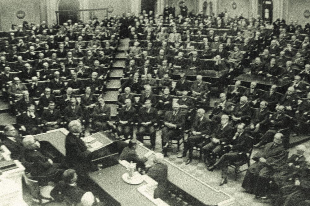 Edwin A. Alderman speaking before Congress
