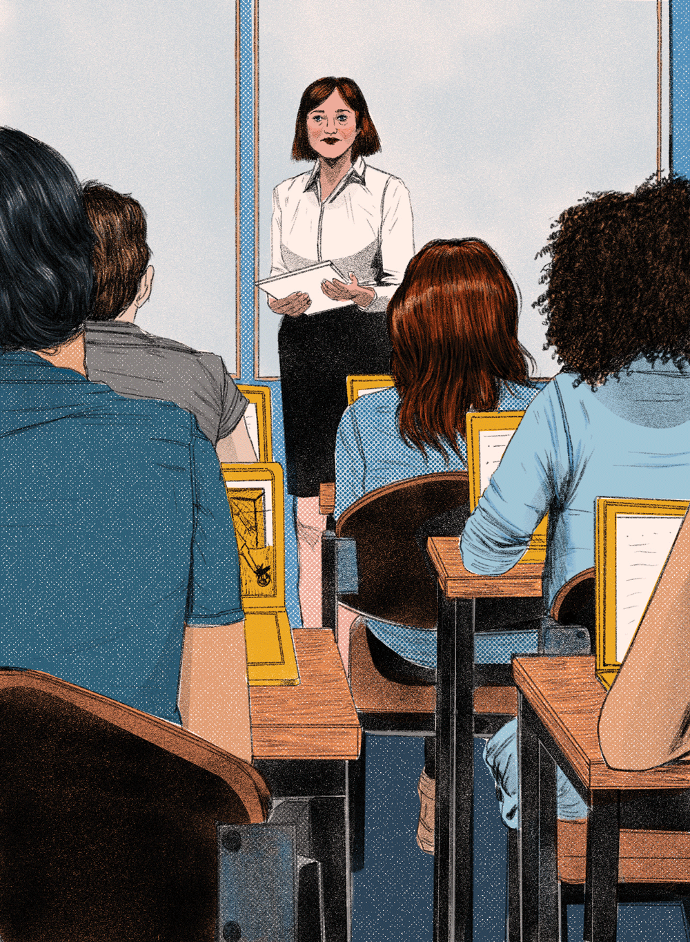 Illustration of professor