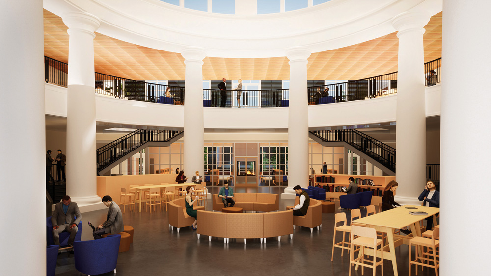 New Alumni Hall atrium