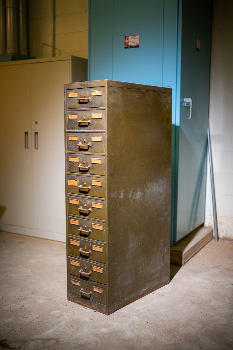 File cabinet found in Alumni Hall