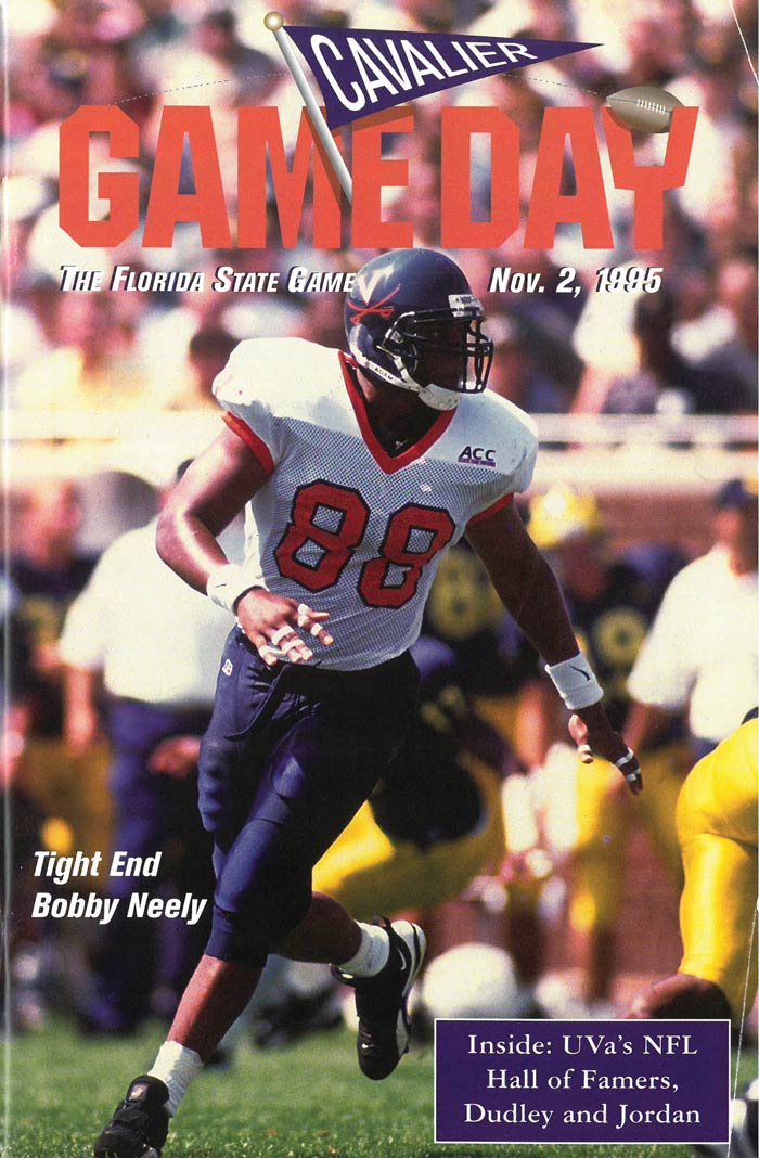 Cover of the Cavalier Gameday program for the UVA-FSU game on November 2, 1995