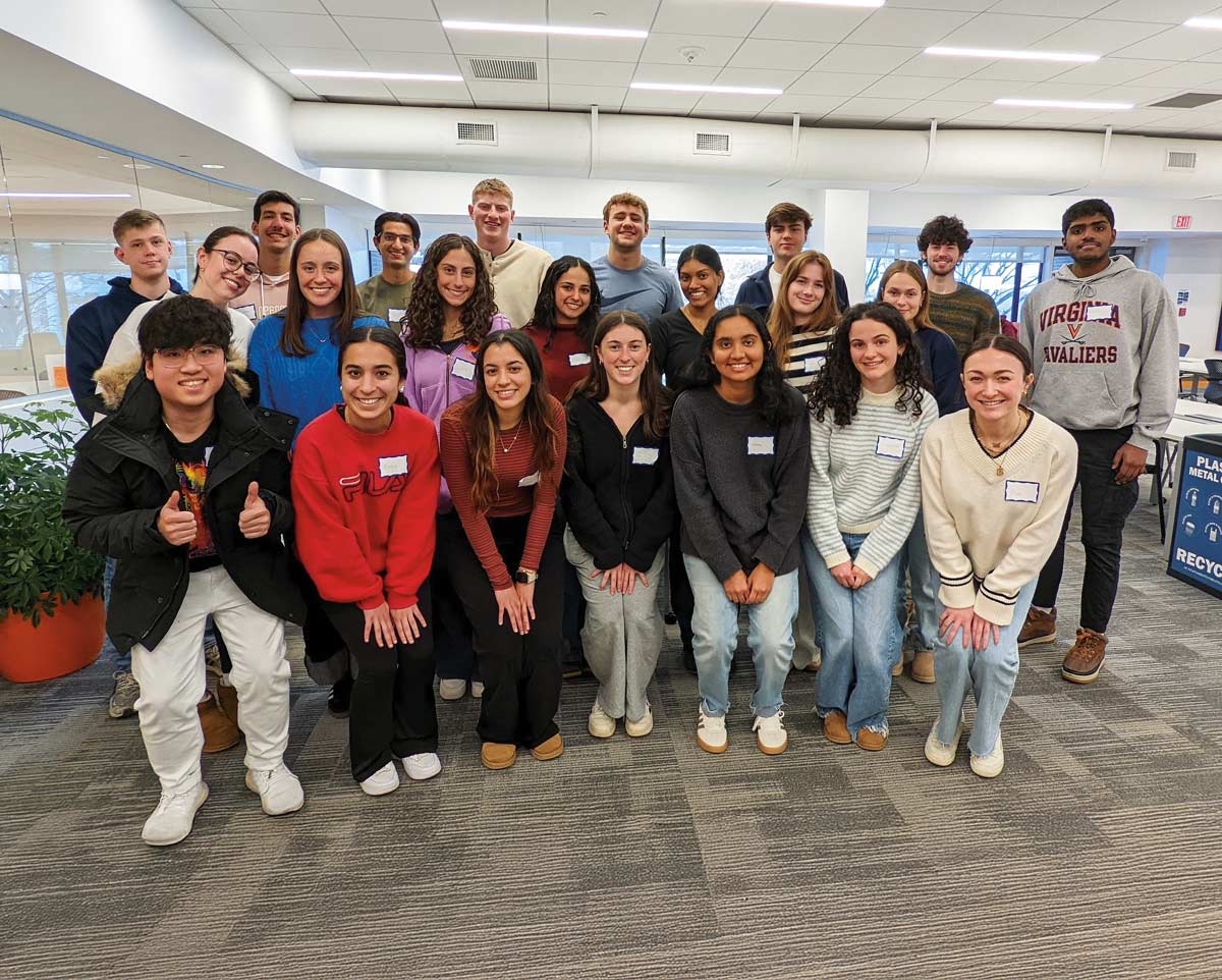 Students in UVA’s Peer Led Learning program pose for a photo