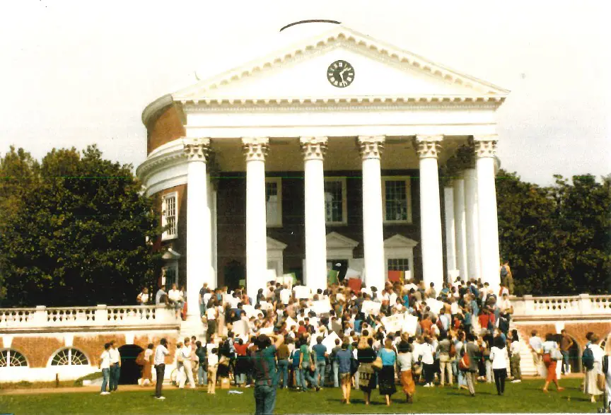 Apartheid protest on UVA Grounds