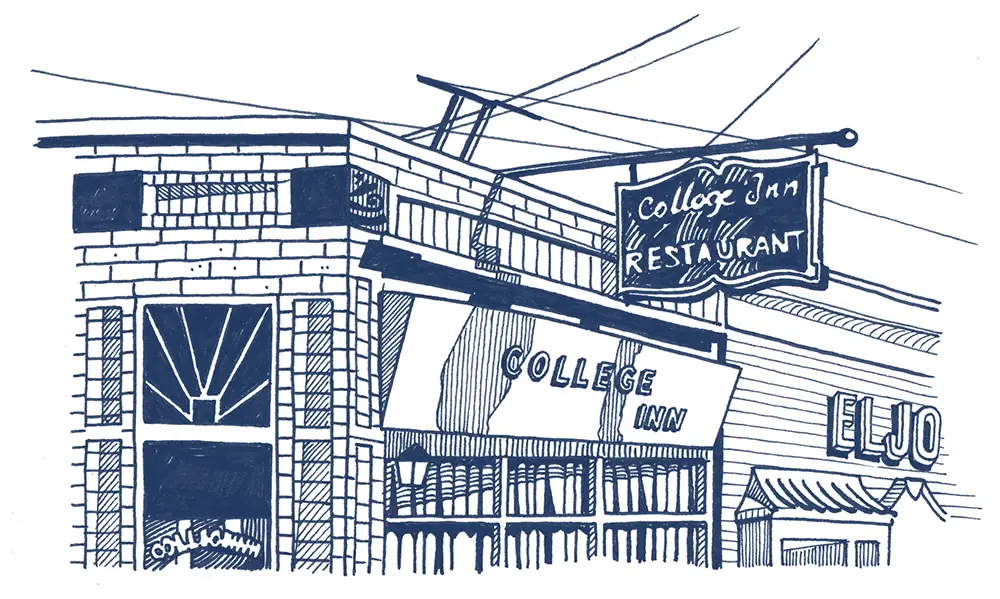 Illustration of College Inn restaurant