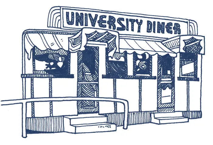 Illustration of University Diner