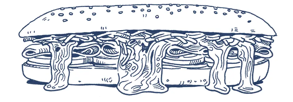 Illustration of sub sandwich