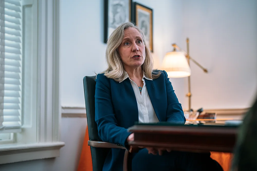 Virginia governor Abigail Spanberger in an interview
