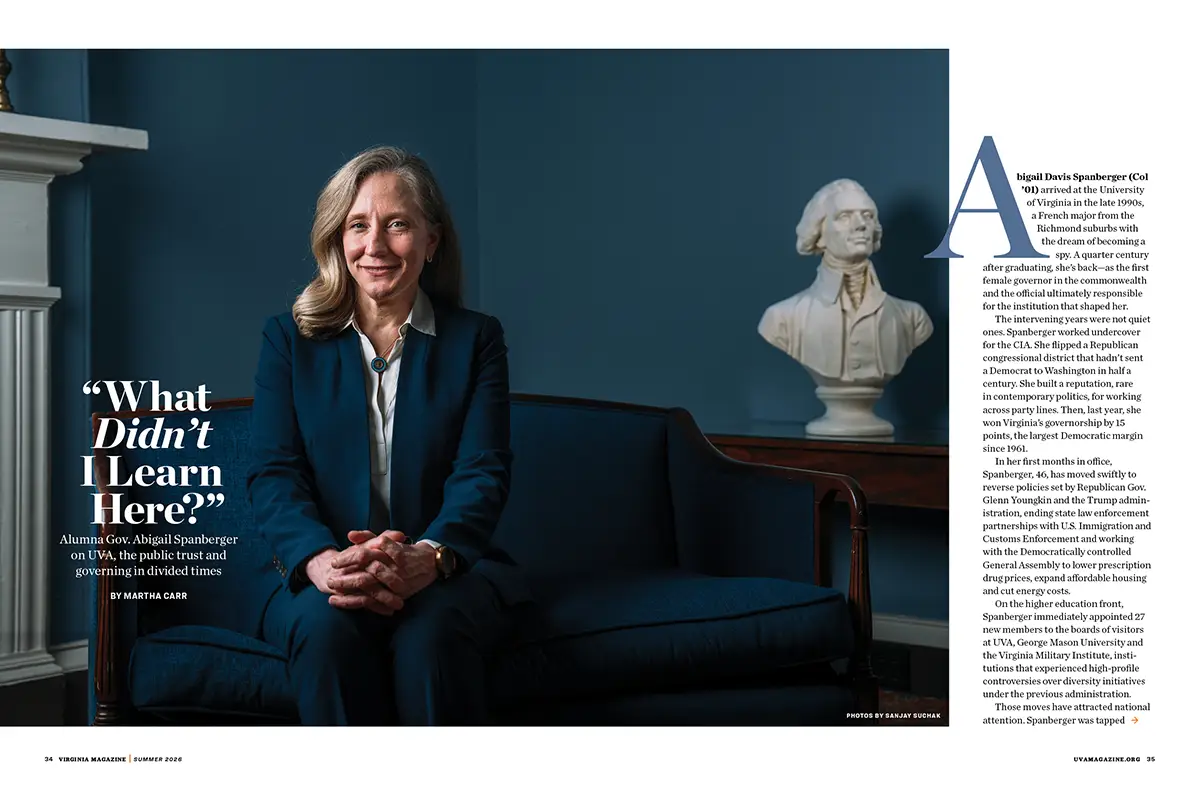 Virginia magazine story about Virginia Gov. Abigail Spanberger