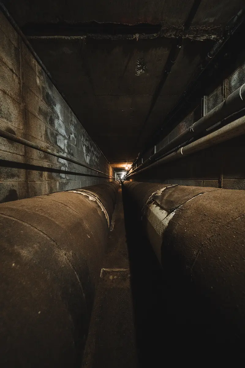 Steam tunnels under UVA Grounds