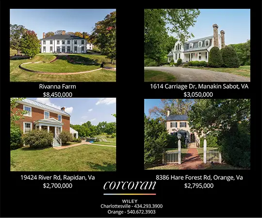 Corcoran Wiley: View homes for sale in Charlottesville, Albemarle, and Orange