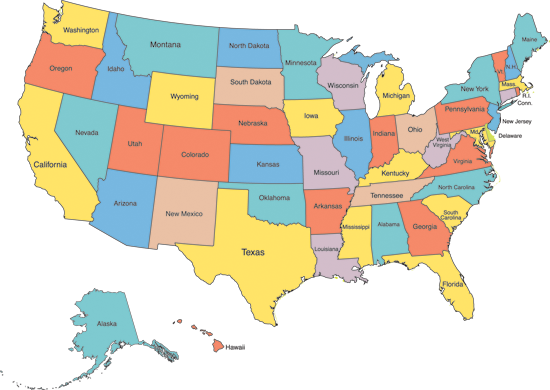 Top 5 States with the Most UVA Alumni