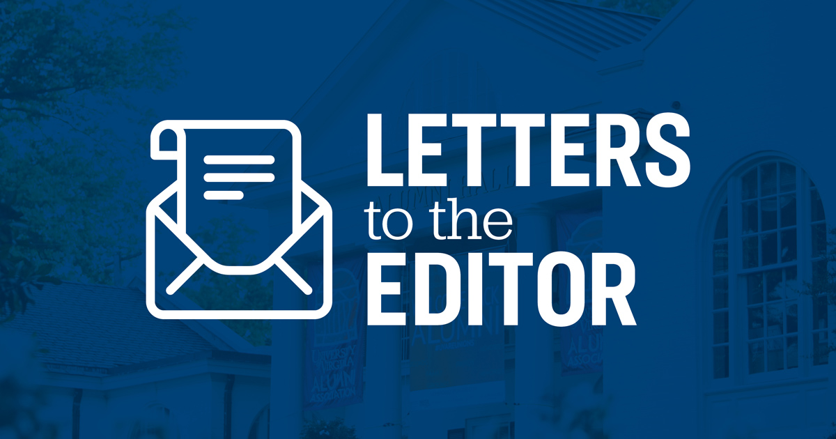 Letters to the Editor—VIRGINIA Magazine